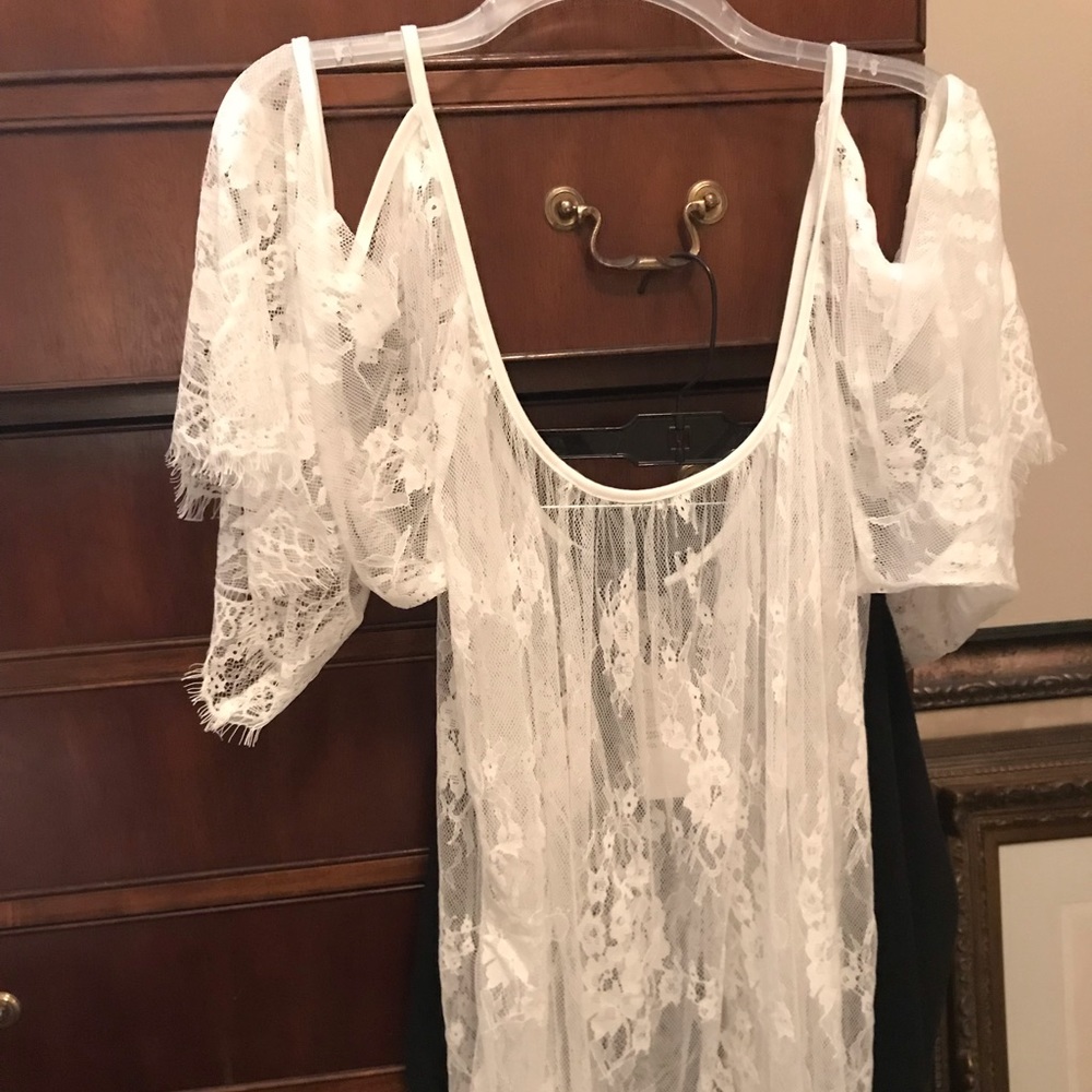 Zanzea white lace Top - Cover up